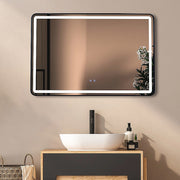 Rectangular Mirror LED Anti-Fog Illuminated Bathroom Living Room V63-840661