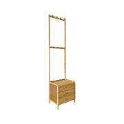 Wooden Hall Stand Floor Coat Rack with Drawer Modern Minimalist Style V63-840701