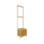 Wooden Hall Stand Floor Coat Rack with Drawer Modern Minimalist Style V63-840701