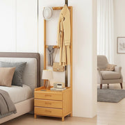 Wooden Hall Stand Floor Coat Rack with Drawer Modern Minimalist Style V63-840701