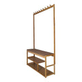 97x168cm Hallway Bench Coat Rack Stand Multifunctional Hall Shelf Entryway V63-840711
