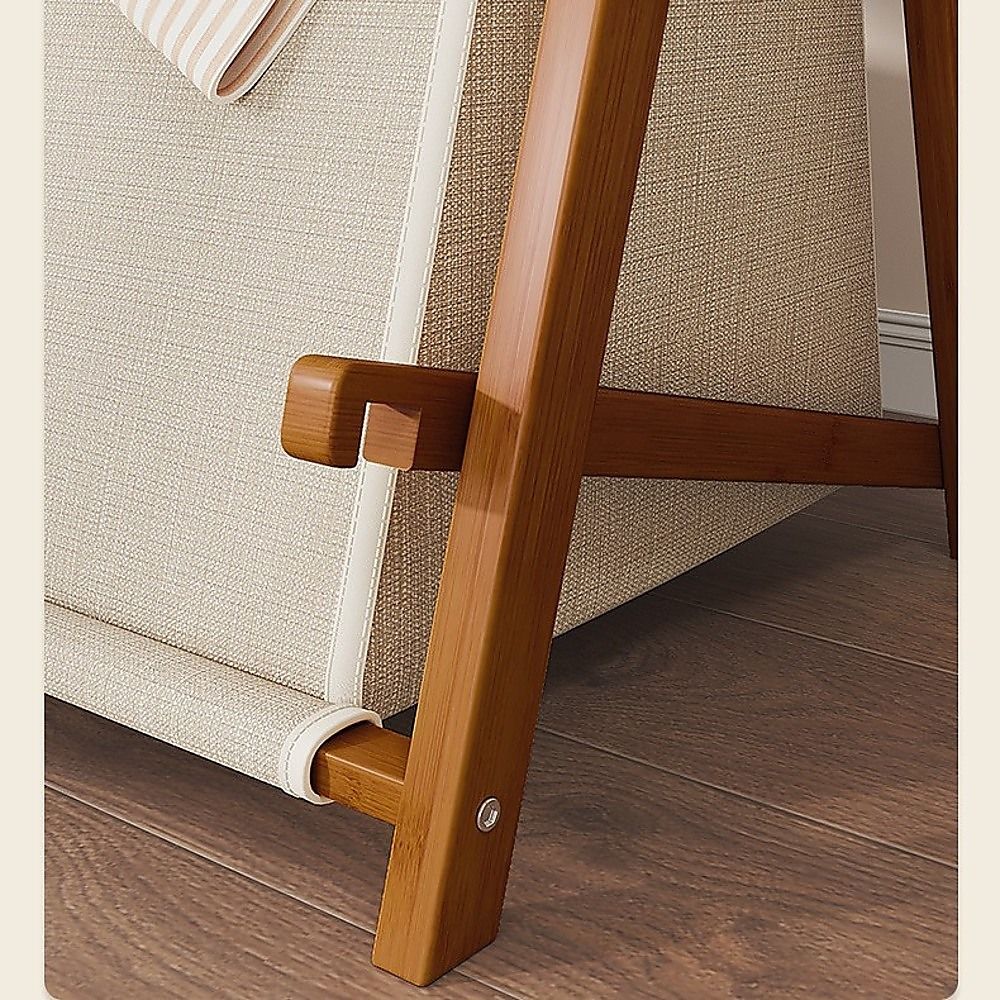 100x155cm Dark Wood Clothes Rail Garment Rack with Freestanding Storage Shelf V63-840741