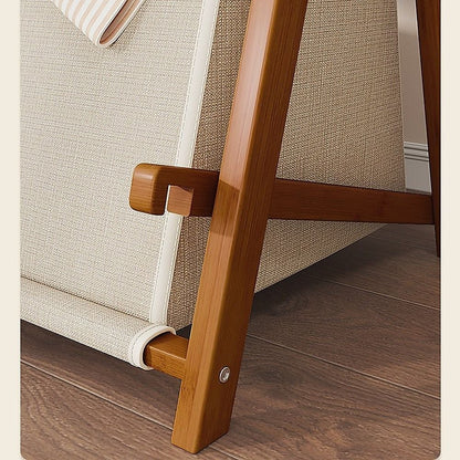 100x155cm Dark Wood Clothes Rail Garment Rack with Freestanding Storage Shelf