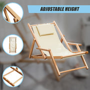Premium Foldable Outdoor Sling Chair Patio Lounge V63-840761