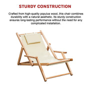 Premium Foldable Outdoor Sling Chair Patio Lounge V63-840761