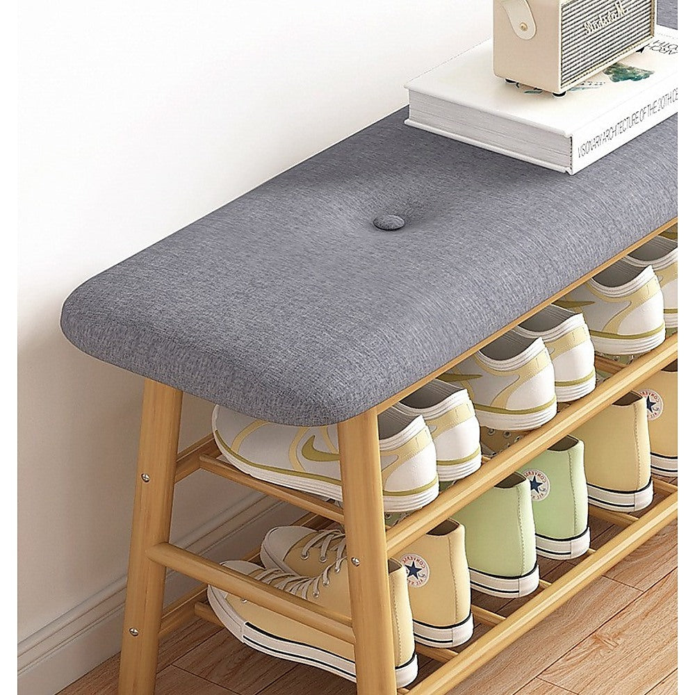 Shoe Stool Storage Rack Cabinet Multifunctional Space Saving V63-840781