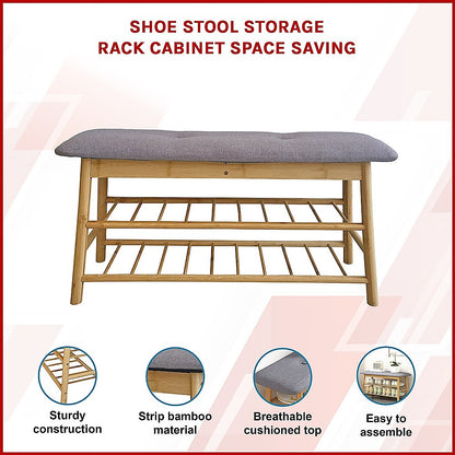 Shoe Stool Storage Rack Cabinet Multifunctional Space Saving V63-840781