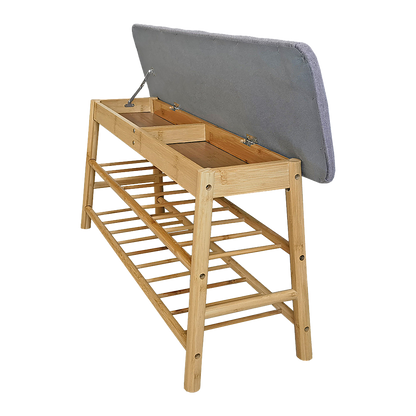 Shoe Stool Storage Rack Cabinet Multifunctional Space Saving V63-840781
