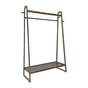 Dark Wood 160x100cm Clothes Rack Slim Stylish Space Saving V63-840821