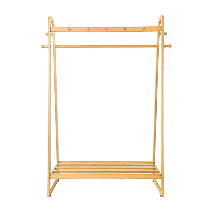 Wood 160x100cm Clothes Rack Slim Stylish Space Saving V63-840831