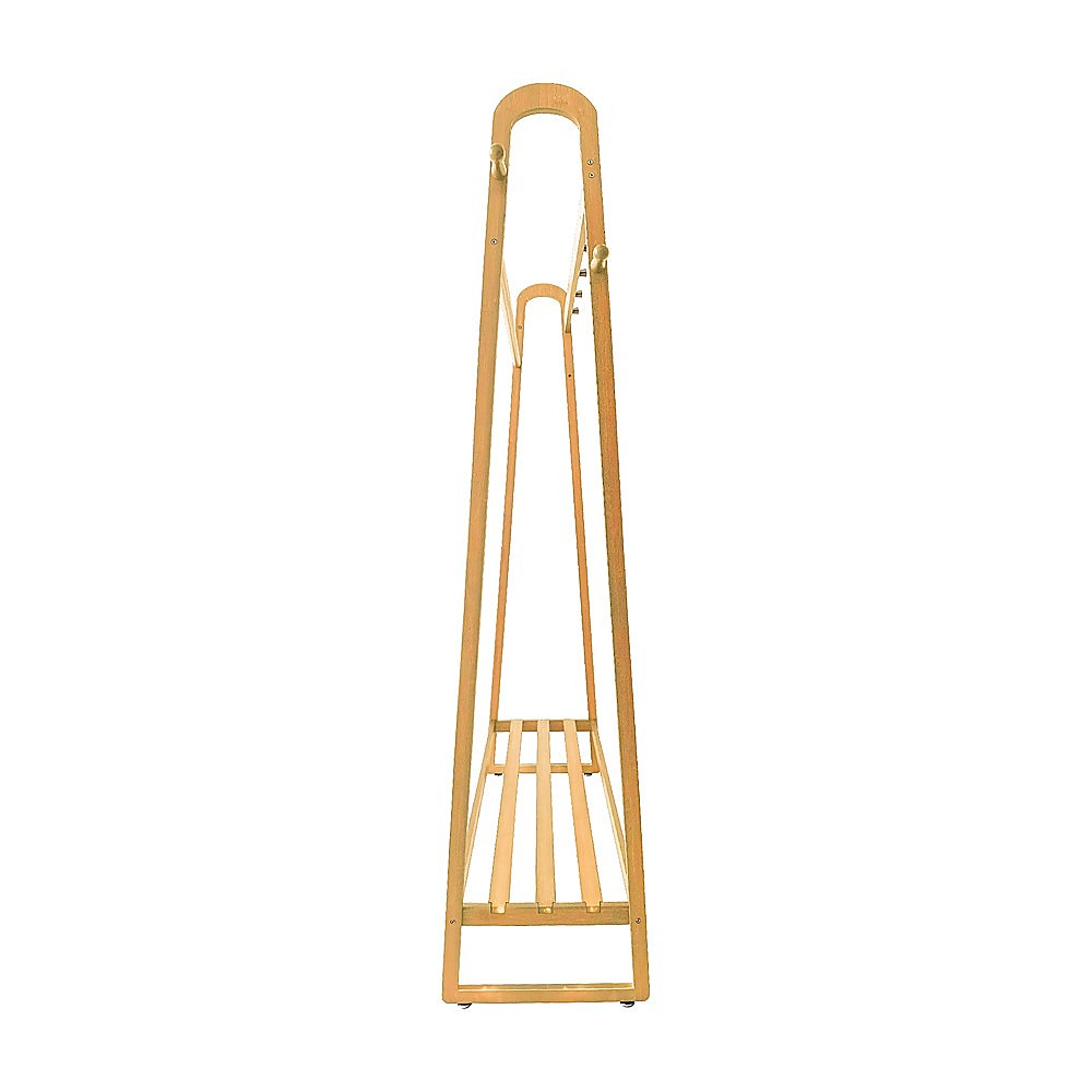 Wood 160x100cm Clothes Rack Slim Stylish Space Saving V63-840831