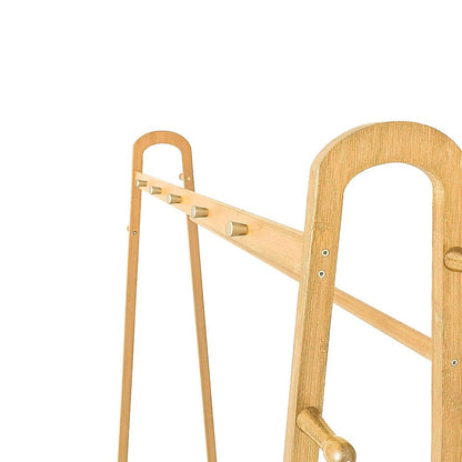 Wood 160x100cm Clothes Rack Slim Stylish Space Saving