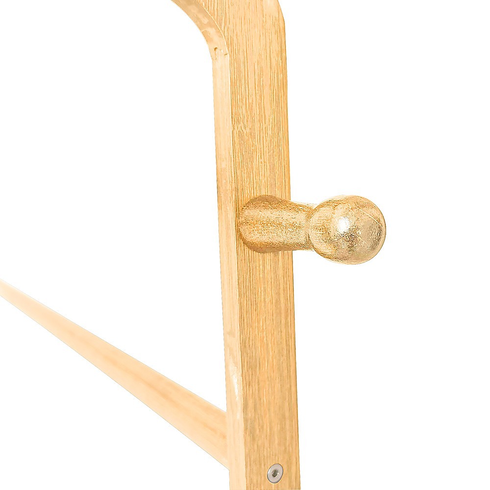 Wood 160x100cm Clothes Rack Slim Stylish Space Saving V63-840831