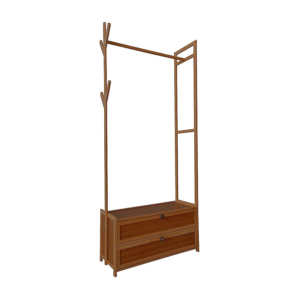 165x70cm Clothes Rack Stand Storage Shelves Modern Coat Tree V63-840851