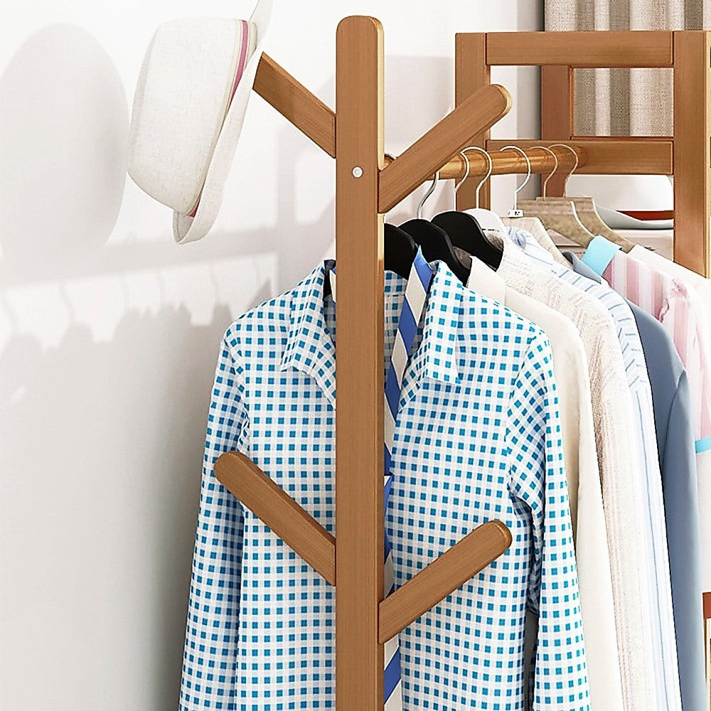 165x70cm Clothes Rack Stand Storage Shelves Modern Coat Tree V63-840851