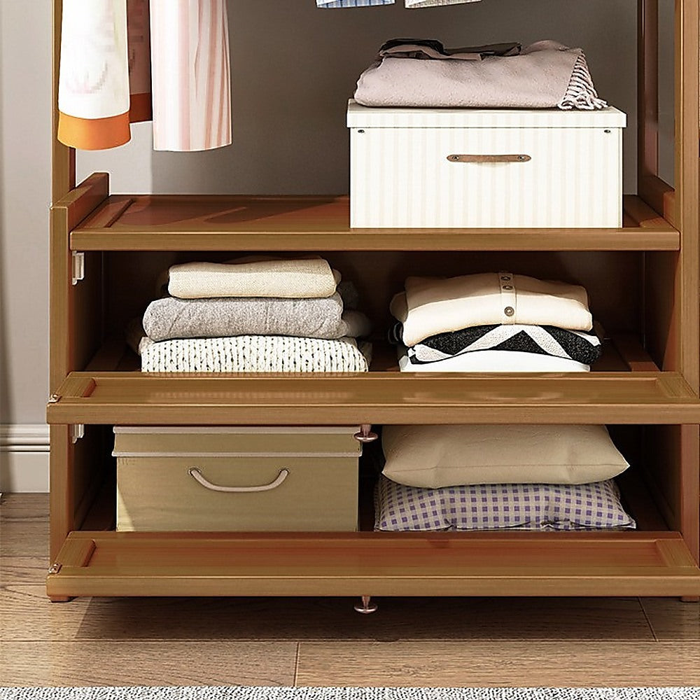 165x70cm Clothes Rack Stand Storage Shelves Modern Coat Tree V63-840851