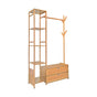 165x100cm Clothes Rack Stand Storage Shelves Modern Coat Tree V63-840891
