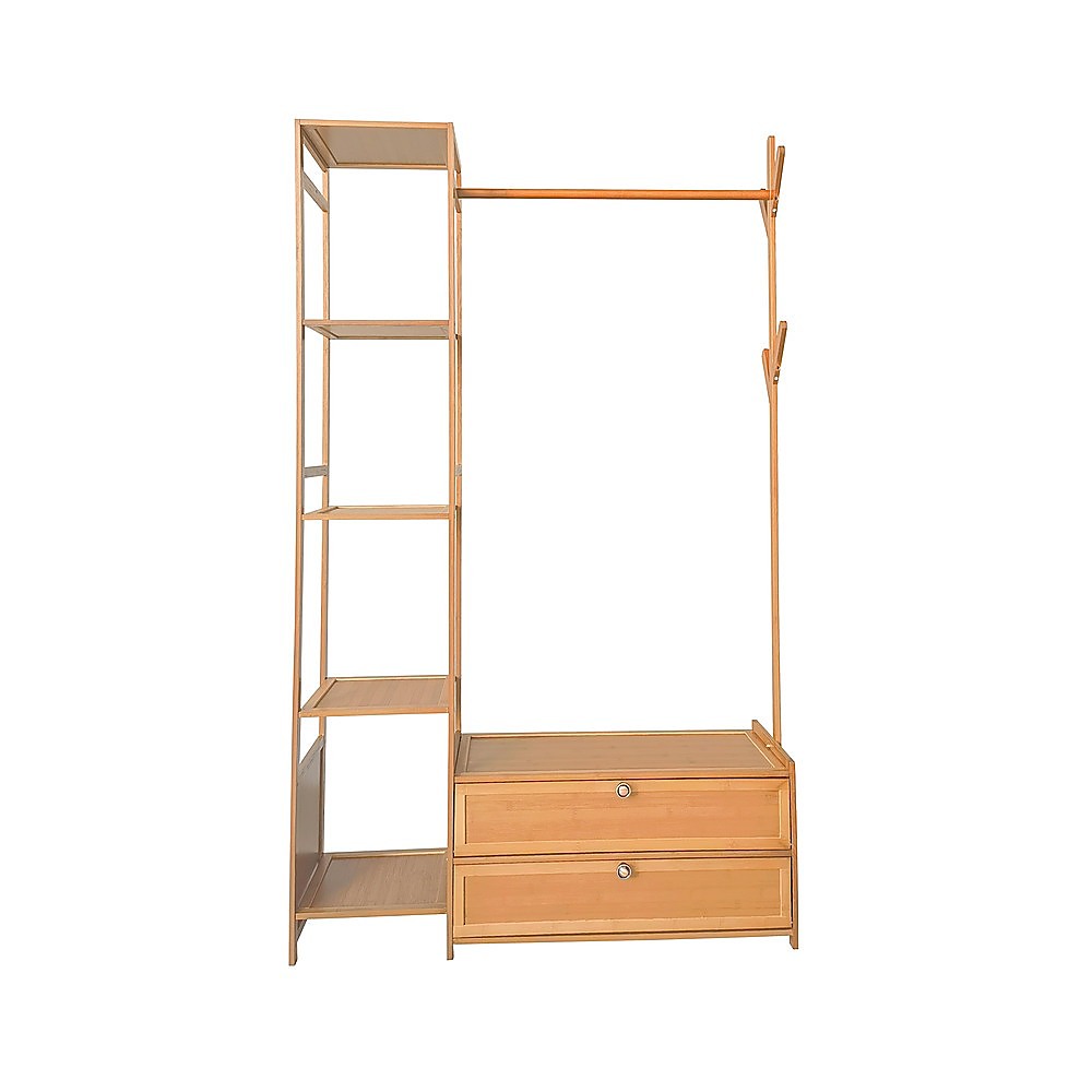 165x100cm Clothes Rack Stand Storage Shelves Modern Coat Tree V63-840891