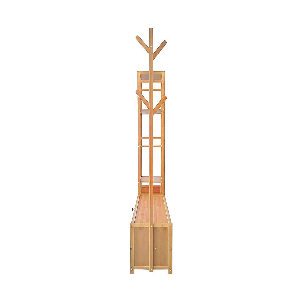 165x100cm Clothes Rack Stand Storage Shelves Modern Coat Tree V63-840891