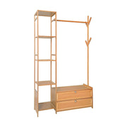 165x100cm Clothes Rack Stand Storage Shelves Modern Coat Tree V63-840891