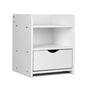Bedside Table Side Nightstand Storage Drawer Shelf Bedroom Unit V63-840901
