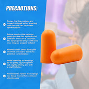 Foam Ear Plugs Disposable 200 Pairs Noise Cancelling Plane Sleep Snoring V63-840921