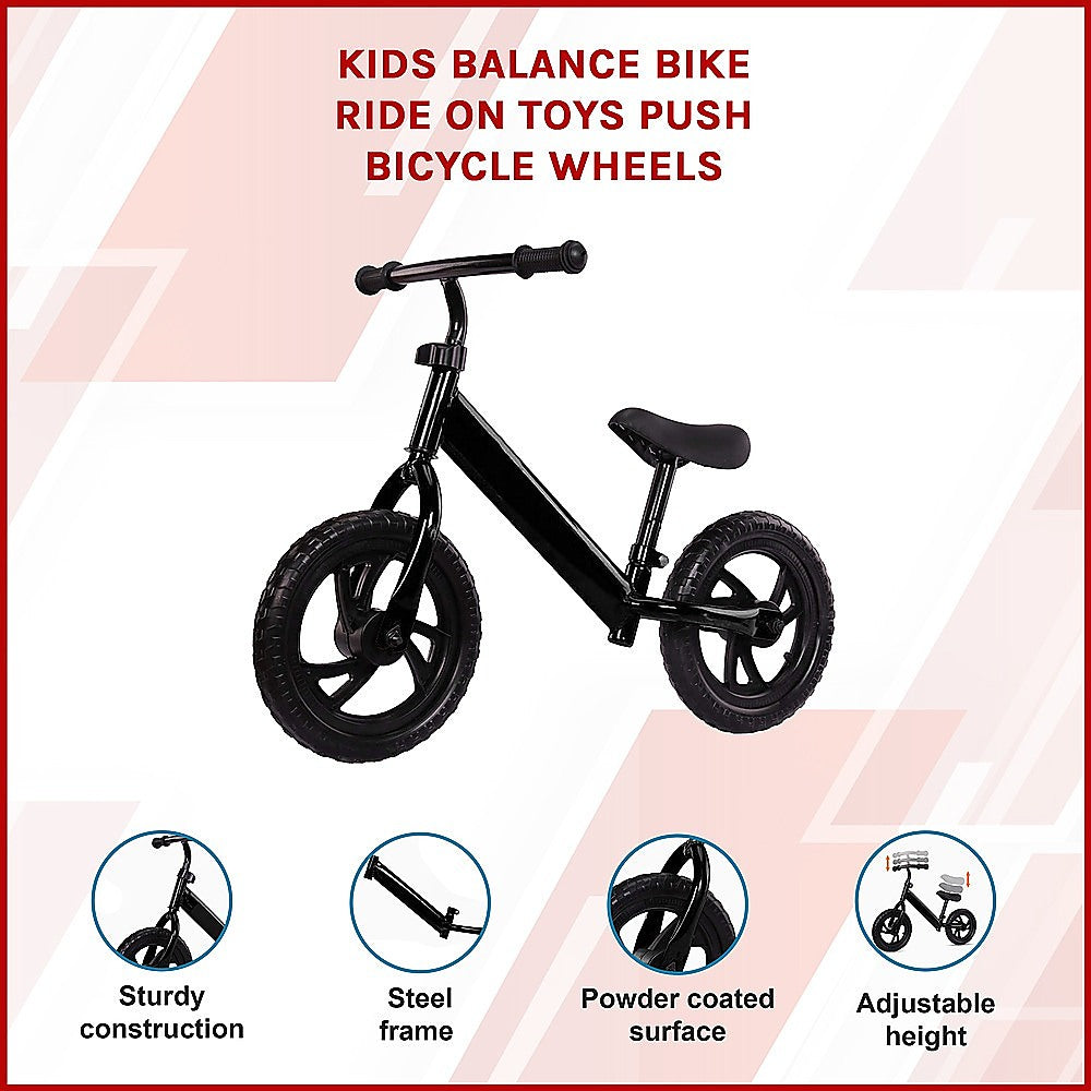 Kids Ride On Push Bike Balance Bicycle with Training Wheels for Toddlers V63-840971