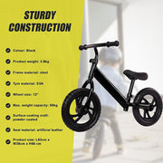 Kids Ride On Push Bike Balance Bicycle with Training Wheels for Toddlers V63-840971