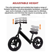 Kids Ride On Push Bike Balance Bicycle with Training Wheels for Toddlers V63-840971