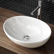 Ceramic Bathroom Basin Vanity Sink Oval Above Counter Top Mount Bowl V63-840991