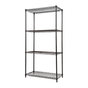 Modular Wire Storage 120x45cm Steel Shelving Black With Fixed Legs For Garage Kitchen Or Retail Storage V63-841031