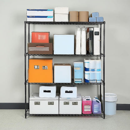 Modular Wire Storage 120x45cm Steel Shelving Black With Fixed Legs For Garage Kitchen Or Retail Storage V63-841031