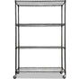 Modular Wire Storage 120x45cm Steel Shelving Black With Wheels For Garage Kitchen Or Retail Storage V63-841051