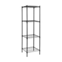 Modular Wire Storage 60x60cm Steel Shelving Black With Fixed Legs For Garage Warehouse Or Kitchen Organisation V63-841231