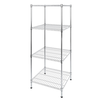 Modular Wire Storage 45x45cm Steel Shelving Chrome With Fixed Legs For Garage Warehouse Or Kitchen V63-841271
