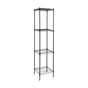Modular Wire Storage 45x45cm Steel Shelving Black With Fixed Legs For Garage Warehouse Or Kitchen Organisation V63-841281