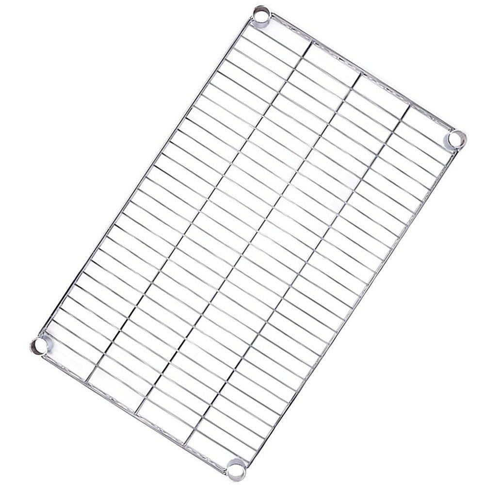 Modular Wire Storage 90x45cm Steel Shelving Chrome With Fixed Legs For Garage Warehouse Or Kitchen V63-841421