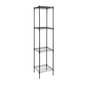 Modular Wire Storage 35x35cm Steel Shelving Black With Fixed Legs For Garage Warehouse Or Kitchen Organisation V63-841481