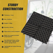 Vented Garage Floor Tiles | Snow Water Drainage | 30x30cm V63-841661
