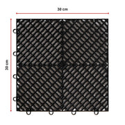 Vented Garage Floor Tiles | Snow Water Drainage | 30x30cm V63-841661