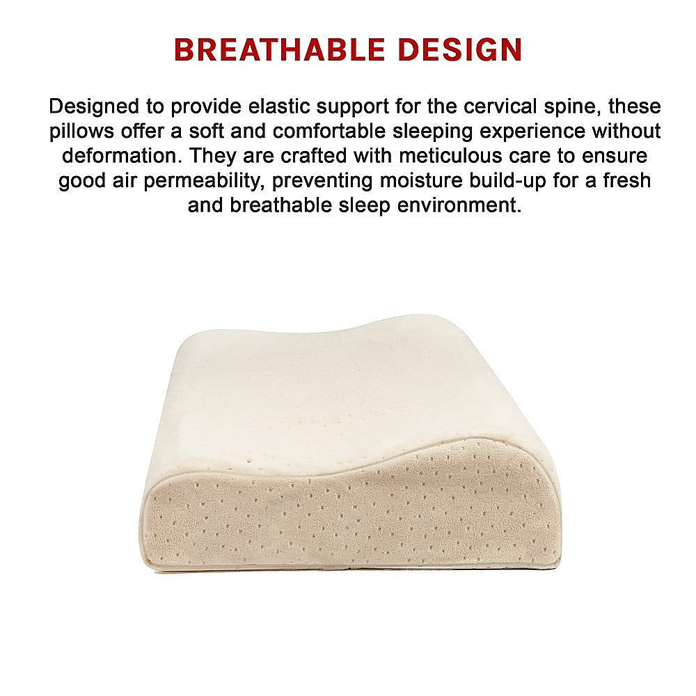 Pure Natural Latex Sleep Pillow Spine Support 30 x 50cm V63-841711