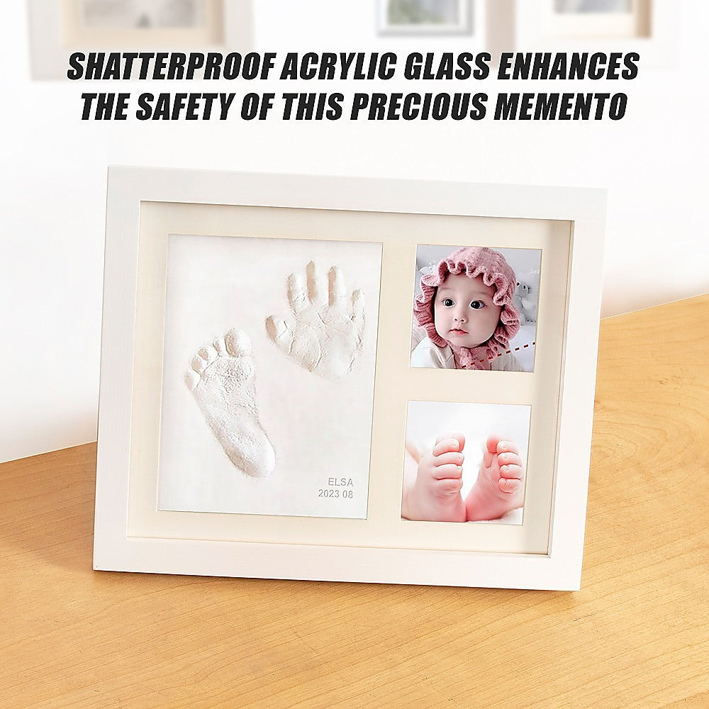 Baby Hand & Foot Print Clay Cast Kit Photo Picture Frame Christening Gift V63-841731