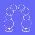2pcs Round Wedding Arch Backdrop Rings Loops Flower Balloon Lawn Row Stand V63-841751