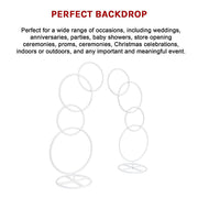 2pcs Round Wedding Arch Backdrop Rings Loops Flower Balloon Lawn Row Stand V63-841751