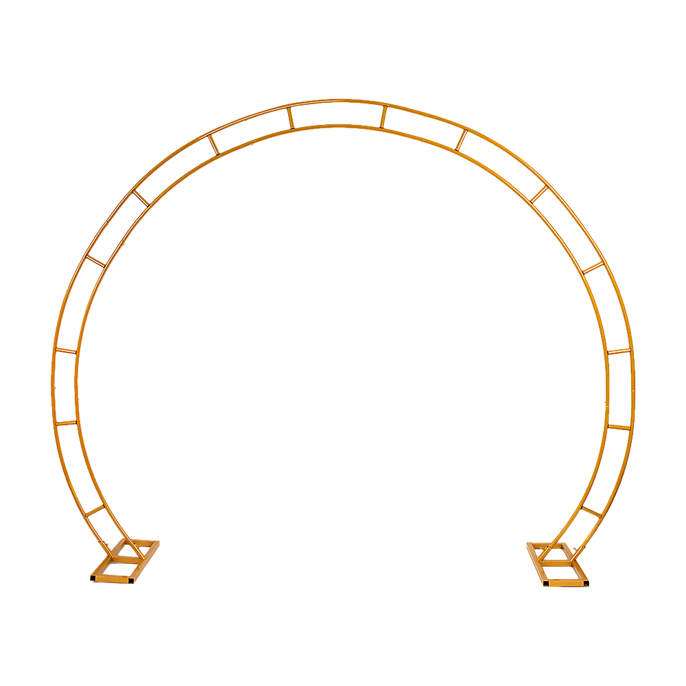 260cm Gold Metal Wedding Arch Round Balloon Birthday Party V63-841761
