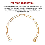 260cm Gold Metal Wedding Arch Round Balloon Birthday Party V63-841761