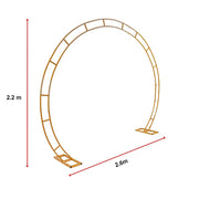 260cm Gold Metal Wedding Arch Round Balloon Birthday Party V63-841761