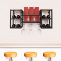 Wall Mounted Wine Rack 3 Stem Glass Holder Storage Organiser V63-841821