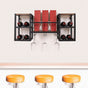 Wall Mounted Wine Rack 3 Stem Glass Holder Storage Organiser V63-841821