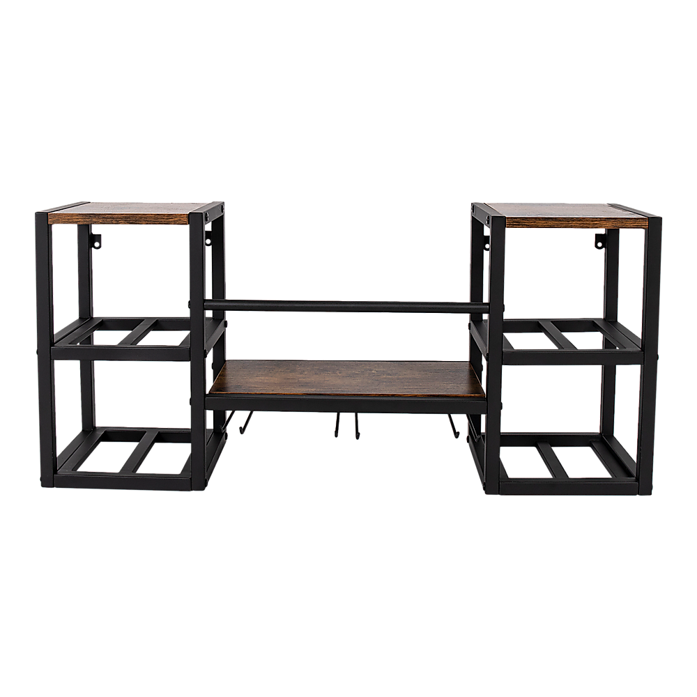 Wall Mounted Wine Rack 3 Stem Glass Holder Storage Organiser V63-841821